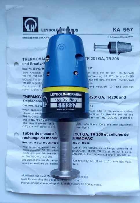 Термовакуумний датчик Leybold Heraeus 162 02 Br2, TR206