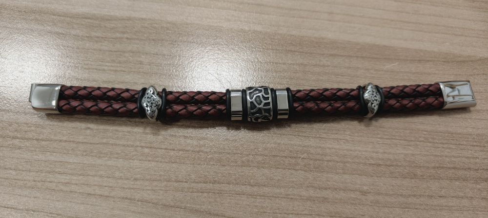 Bransoletka męska skóra. Dzień chlopaka