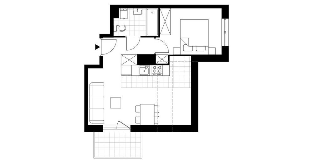 2-pokojowe mieszkanie 33m2 + balkon Bezpośrednio