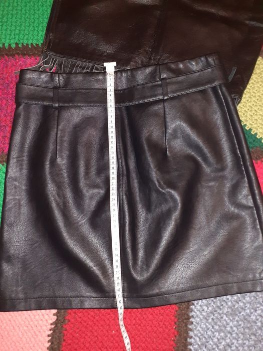 Юбка+топ шкіряні