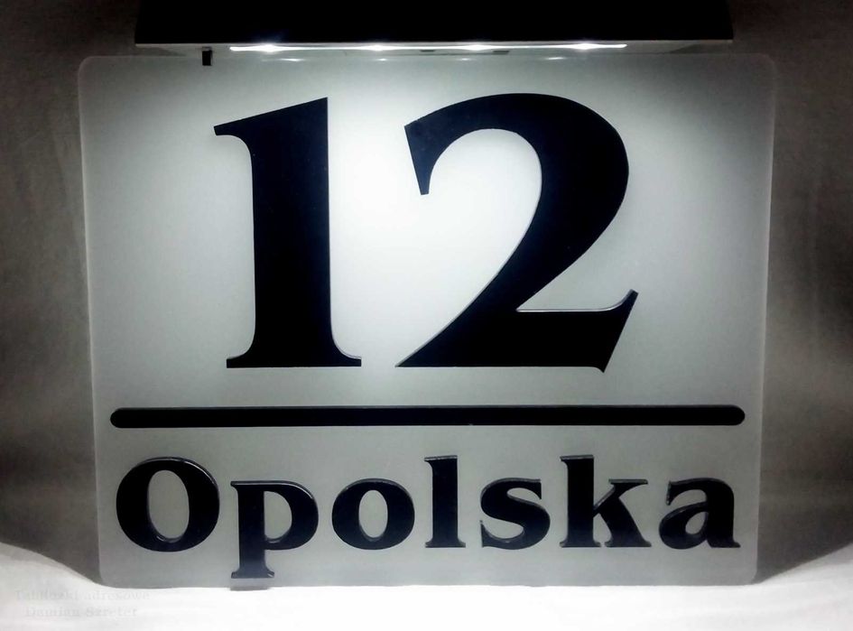 Tabliczka adresowa solarna 3D LED, PROJEKTY GRATIS, idealny prezent