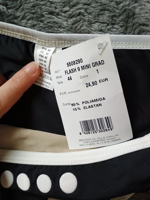 Dół od bikini Klasyczna czerń z bielą