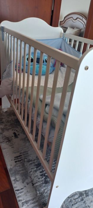 Berço trama com colchão