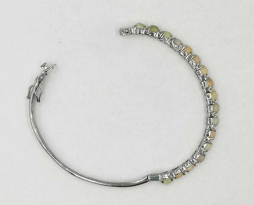 bransoletka bangle srebro 925 opale 9,85 g certyfikat