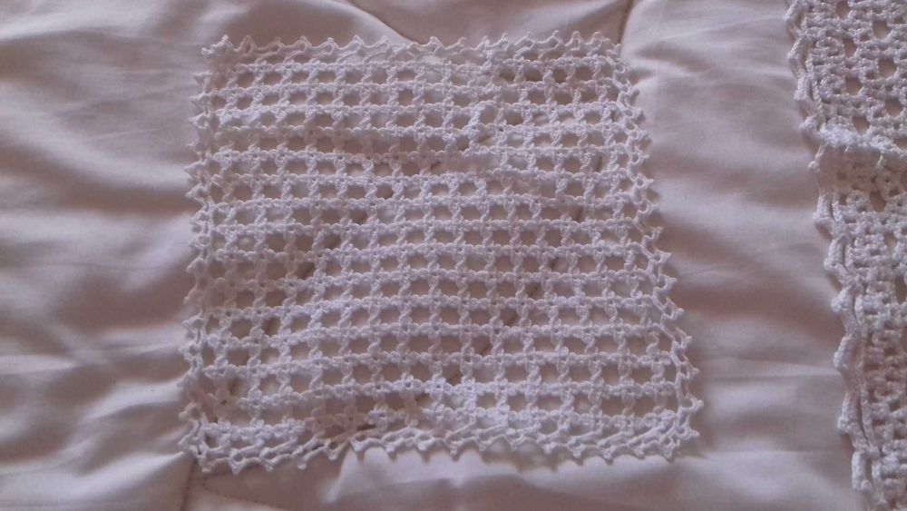 10 paninhos croche brancos feitos à mão