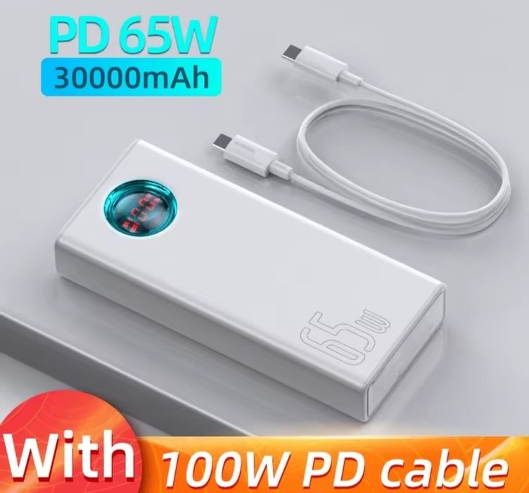Павербанк Powerbank Baseus 65W швидка зарядка