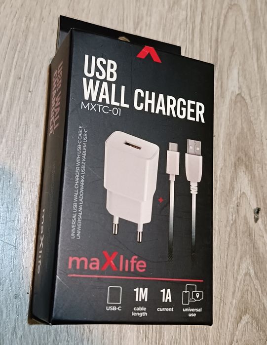 Ładowarka sieciowa Maxlife microUSB 1A 5 V 1 m