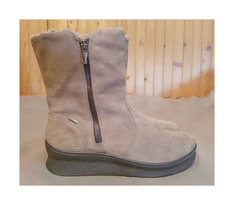 Igi&Co włoskie wodoodporne ciepłe skórzane botki 37 bdb+ Gore-tex