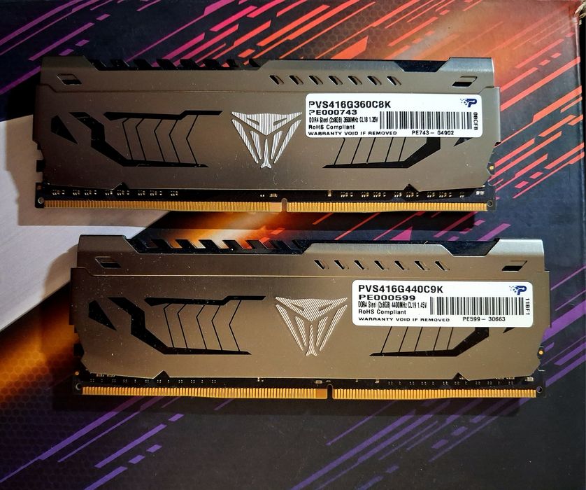 DDR4 16Gb 3600MHz 2x8gb Patriot Viper Steel оперативная память