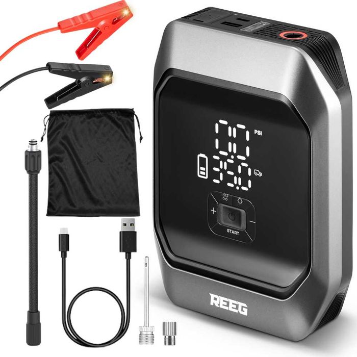 Kompresor Urządzenie rozruchowe Booster REEG Jump Starter Air Pump2in1
