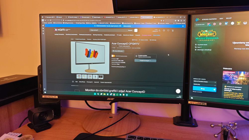 Monitor Acer ConceptD CP1241YV 23,8 165Hz - dla grafika + gracza