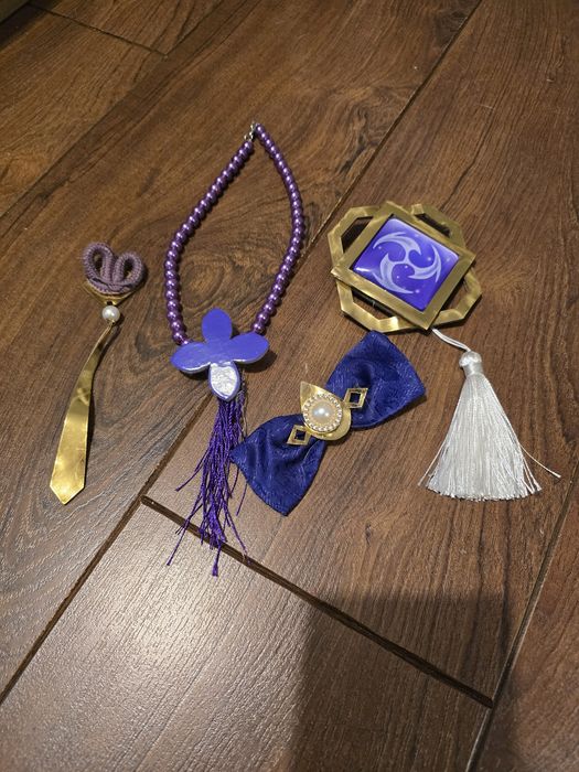 Cosplay keqing Genshin Impact + peruka