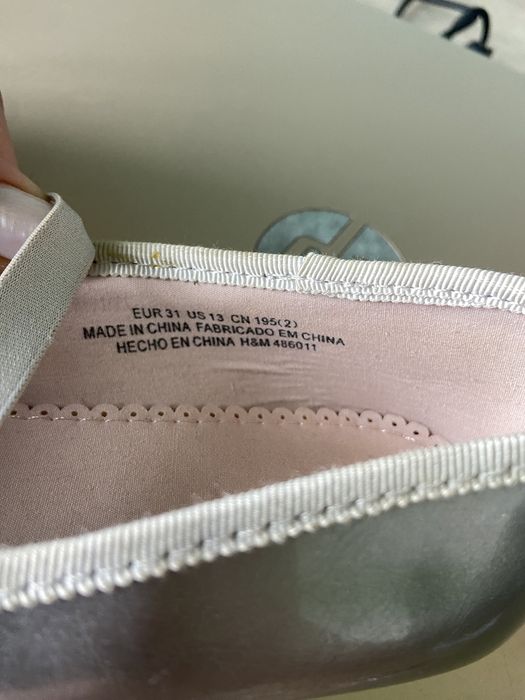 Балетки h&m для дівчинки сріблясті