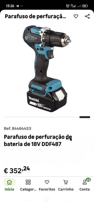 MAKITA Berbequim aparefusadora e furadora NOVA DDF48