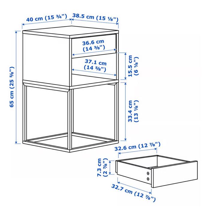 Mesa de cabeceira IKEA