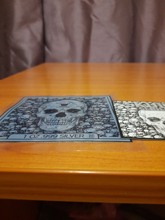 Срібна монета 1 унція у формі пластини, Камерун 2025 - Ангели смерті