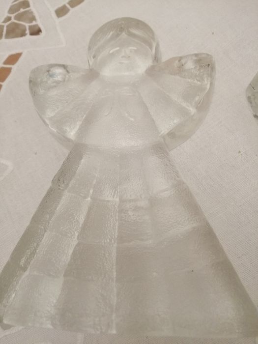 Szklane aniołki, świeczniki