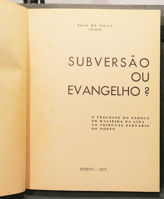 Subversão ou Evangelho? - 1971