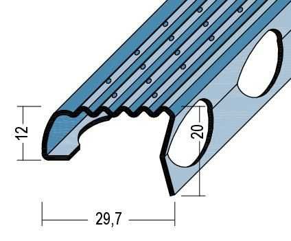 Profil schodowy - zabezpieczenia stopnia schodowego, progi w bramach garażowych