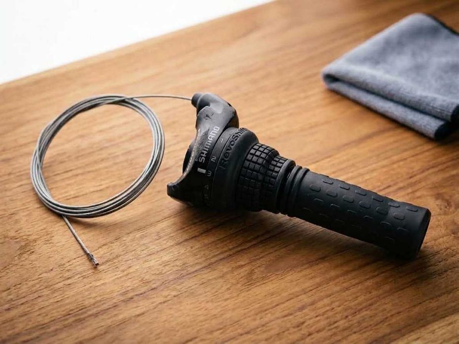 Manetka obrotowa Shimano RevoShift SL-RS31-6 (6 biegów) + linka + chwyt