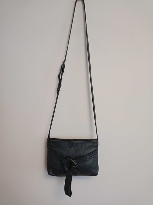 Шкіряна сумка кросбоді Sequoia (Франція) з фірмовим кільцем та вузлом