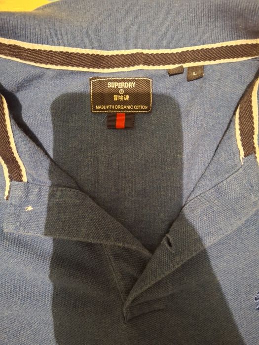 Футболка поло Superdry оригінал / Синє поло супердрай кофта чоловіча
