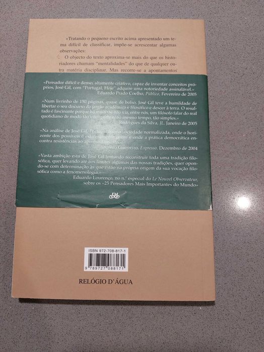 José Gil - Portugal, Hoje O Medo de Existir (PORTES GRATIS)