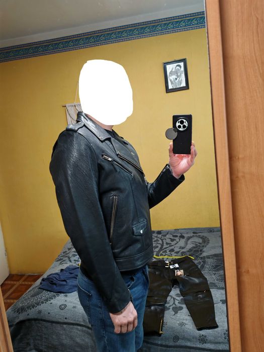 kurtka skórzana H&M ramoneska męska rozmiar 54