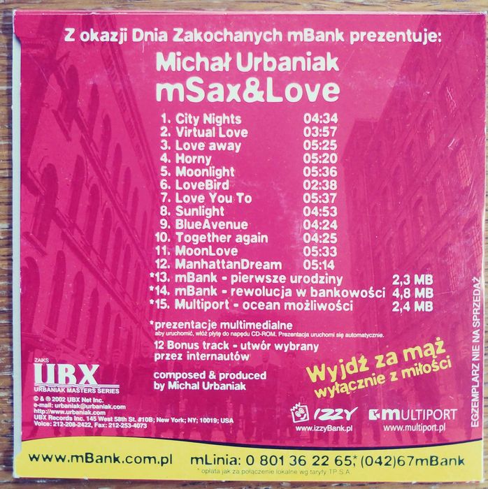 CD Michał Urbaniak Z okazji dnia  zakochanych