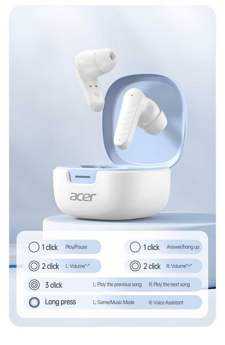 Bezprzewodowe słuchawki | Douszne | Acer