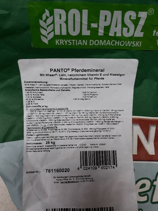 Premiks dla koni granulowany Pferdemineral 25kg