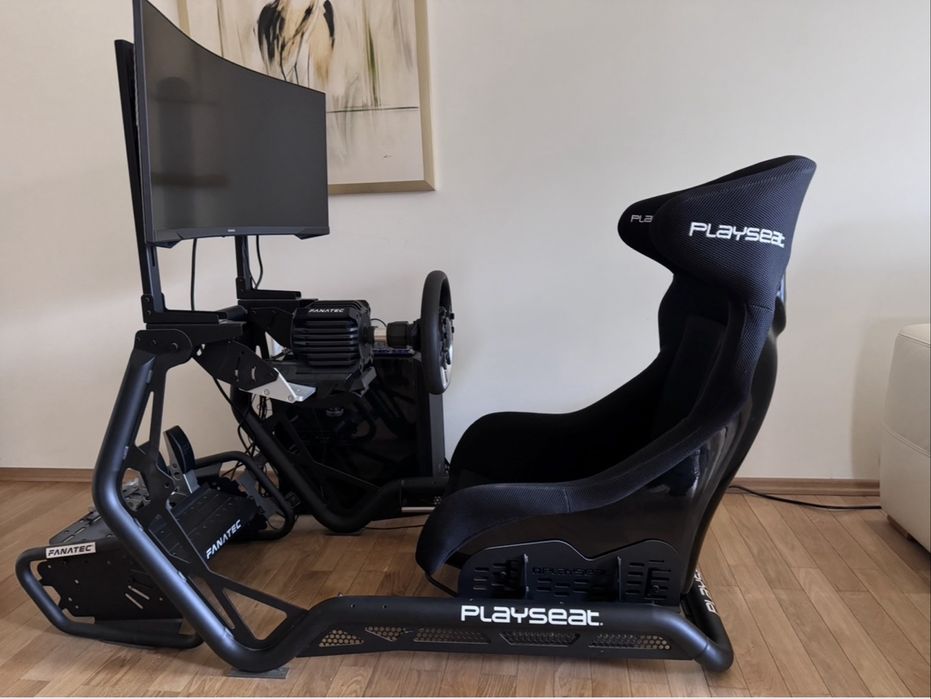 Zaawansowany, gotowy zestaw SIM RACING – Fanatec DD Pro + Playseat + PC + monitor + akcesoria