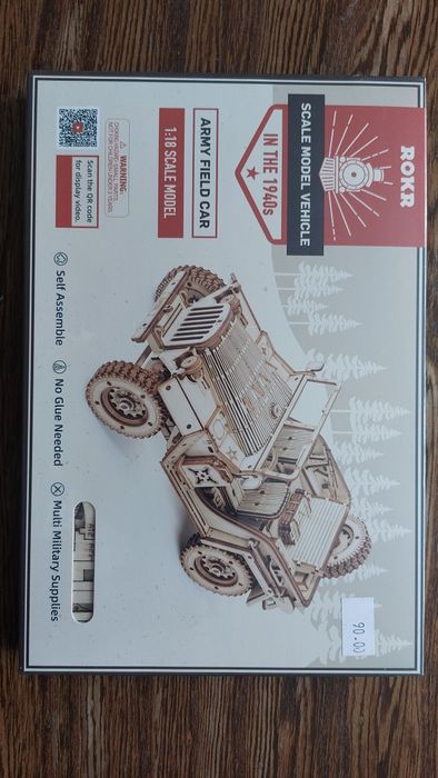 model do składania jeep 1940s