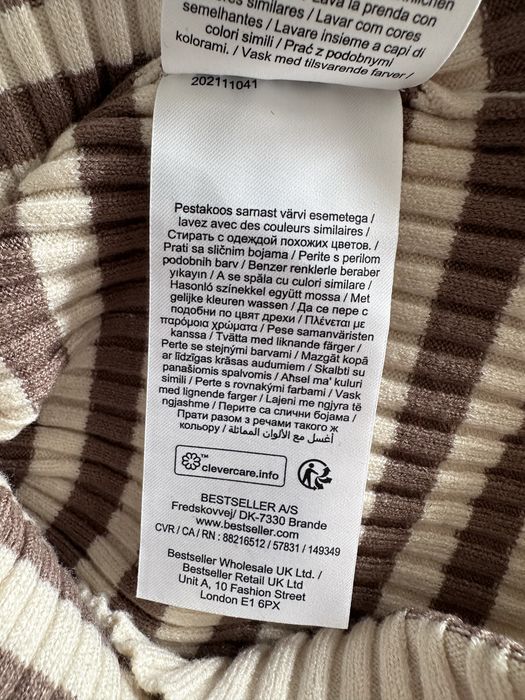 Sweter w paski Pieces Rozmiar M/38