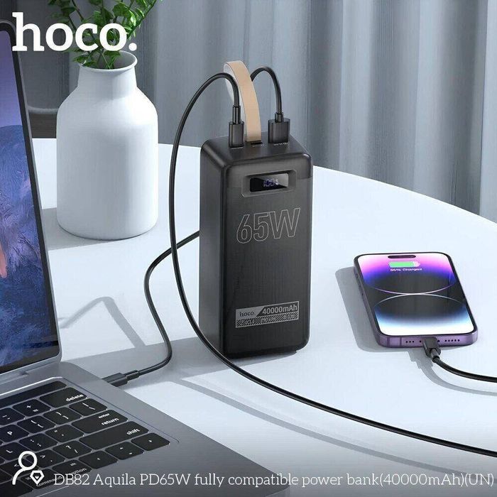 Павербанк hoco 40000mAh(65w) для ноутбуків та телефонів