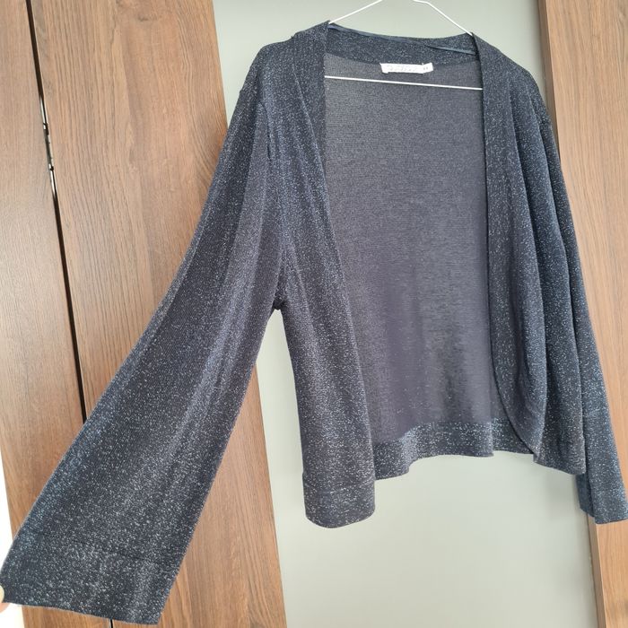 Komplet sukienka granatowa bolerkiem