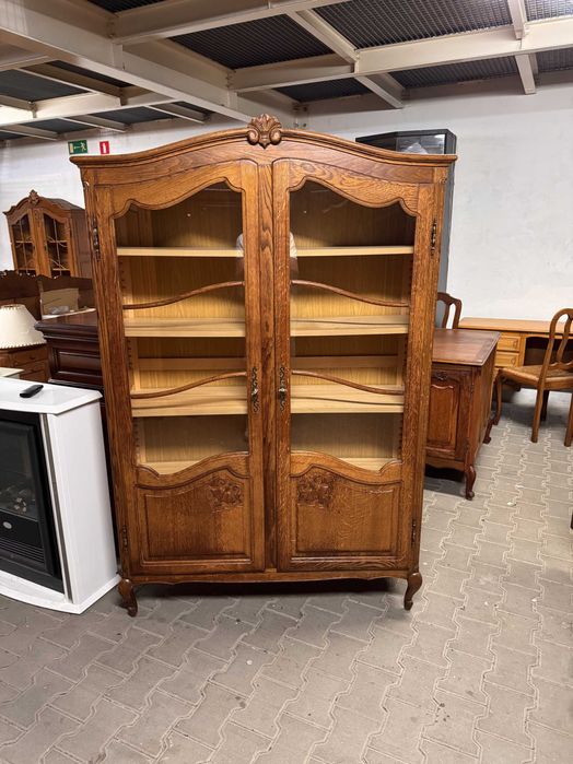 Biblioteka dębowa w stylu Ludwik XV / Prowansalskim