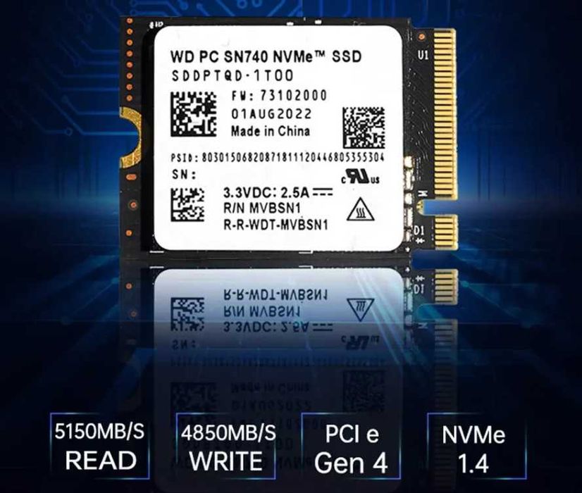 SSD M.2 2230 NVMe WD SN740 2 Tb (SDDPTQE-2T00) PCIe 4.0x4 OEM