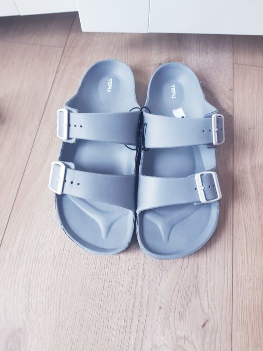 Nowe klapki męskie z regulowanymi paskami marki Tepu rozmiar 45