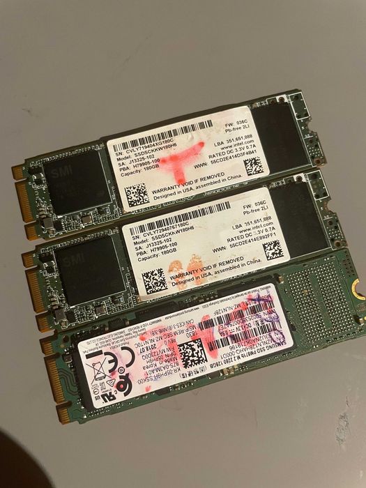 3x dysk SSD SATA M.2 488GB