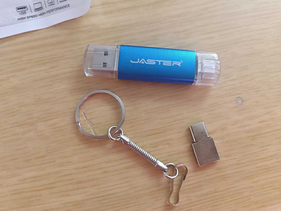 USB флешка 4 GB. JASTER. Двостороння. USB + Type C