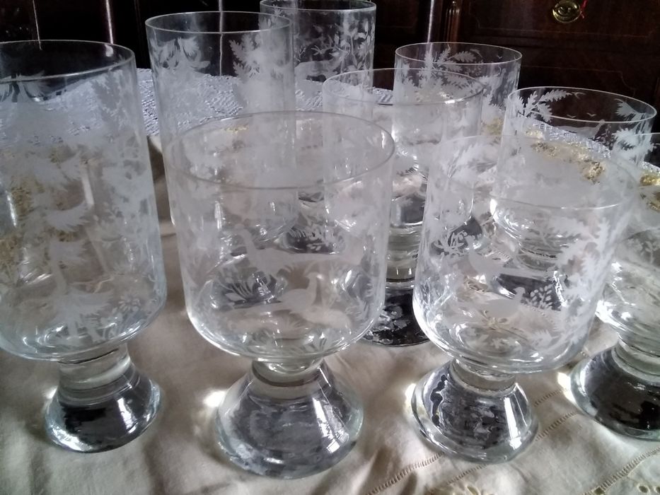 Serviço de Copos de vidro com motivos alusivos ao Natal