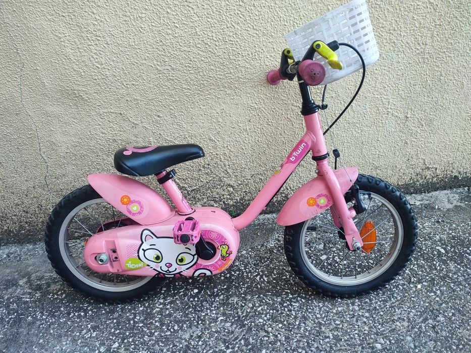 Bicicleta criança infantil cor de rosa