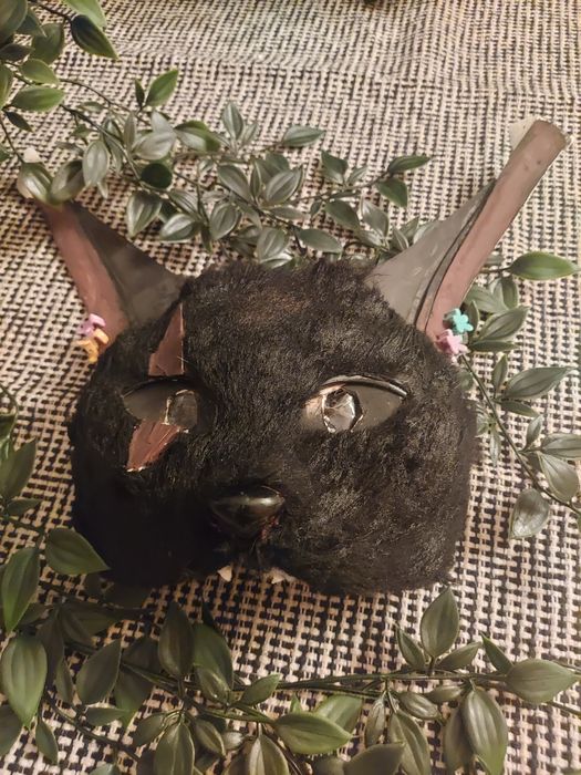 Maska Therian - Czarny Kot