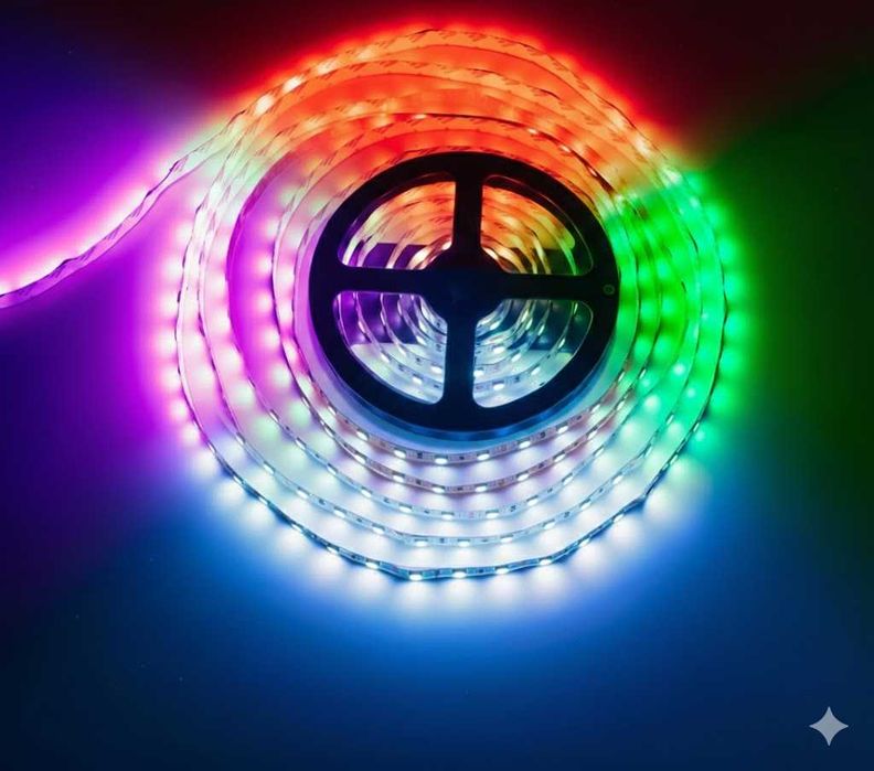 NOWA Taśma Pasek LED RGB 12V 230V listwa 20m Oświetlenie Z Pilotem