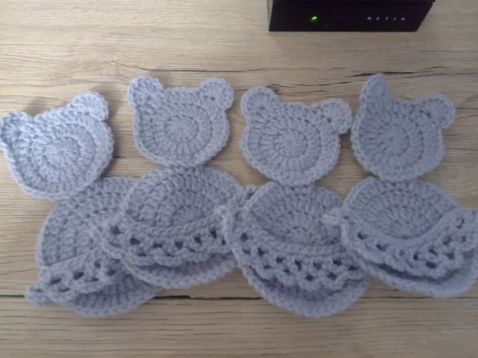 Podkładki na sztućce na szydełku