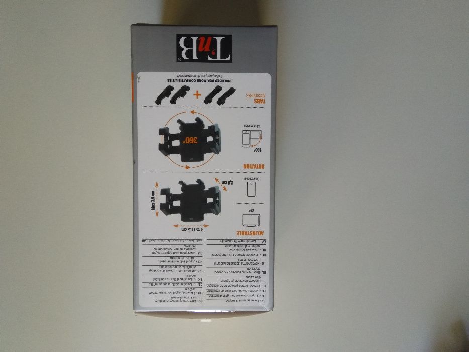 Suporte universal p/ smartphone ou GPS da marca Tn'B - COMO NOVO!