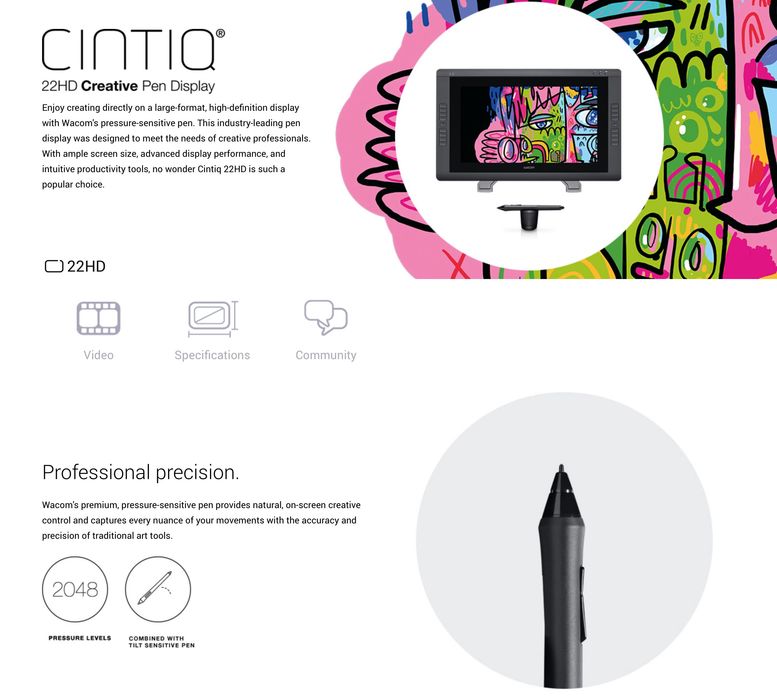 Wacom Cintiq 22HD DTK-2200