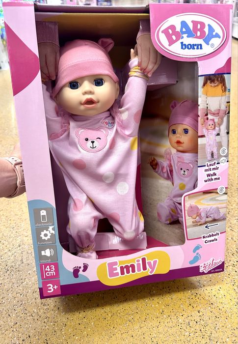 Інтерактивна лялька 838426 BABY BORN – ПЕРШІ КРОКИ ЕМІЛІ (43 см)