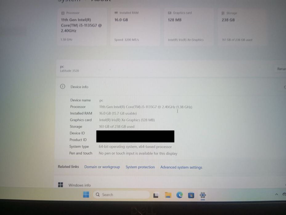 DeLL Latitude 3520 - 300€ (Negociavel)
